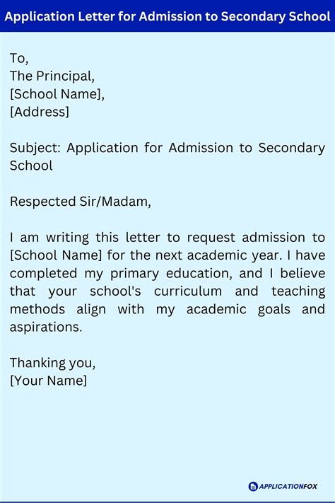 Admission application for Grade .